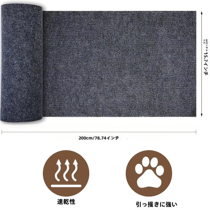 貼るだけ簡単！自由にカットできる猫用爪とぎ保護マット