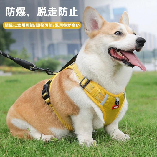 抜けにくい安心設計｜反射付きドッグハーネス