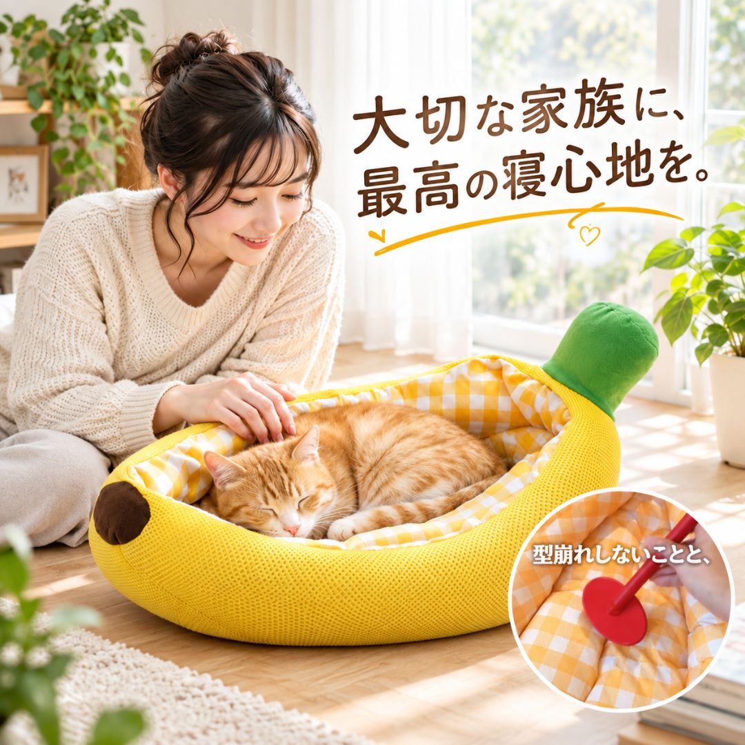 BananaSplit - 犬猫用ペットベッド 洗える